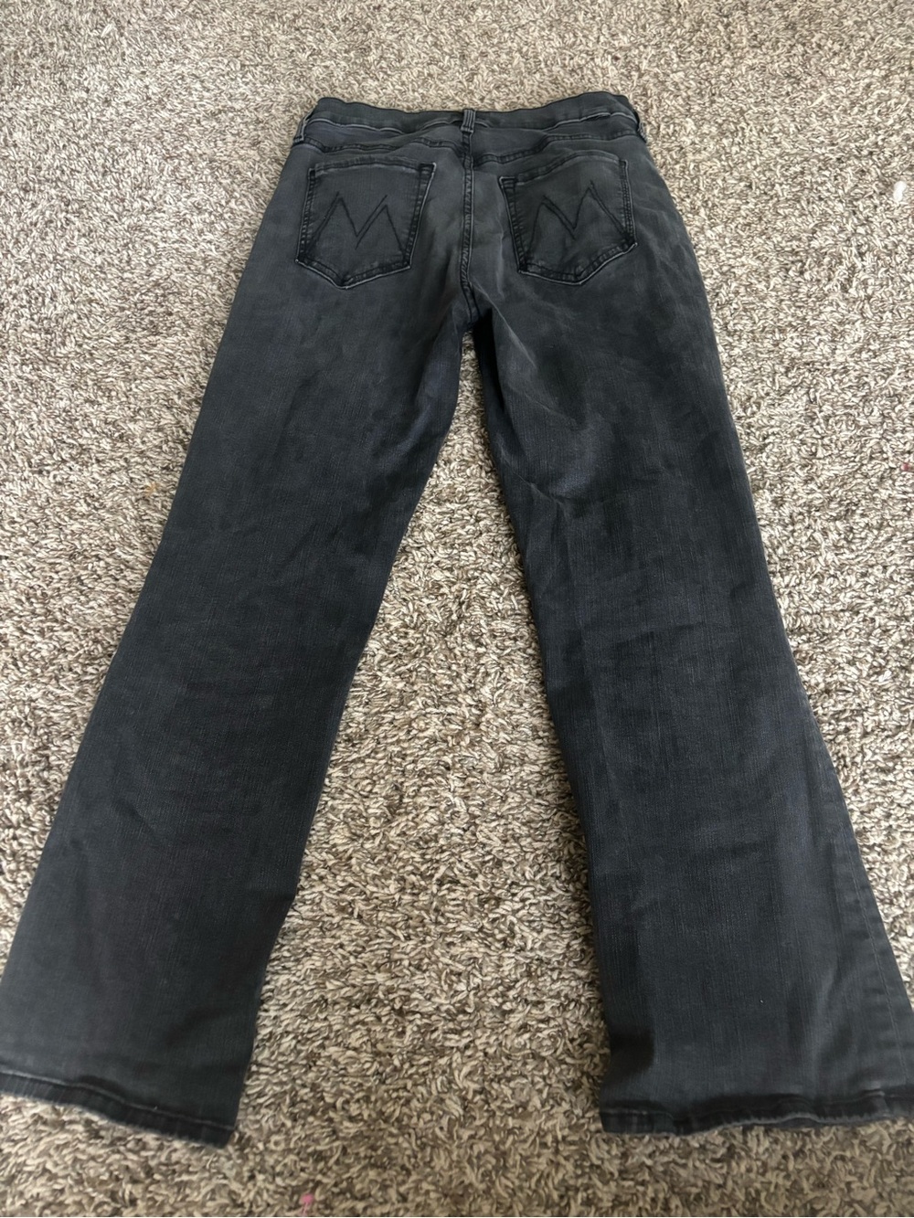 MOTHER triple ankle graphite  Label Straight-Leg Jeans Size 29